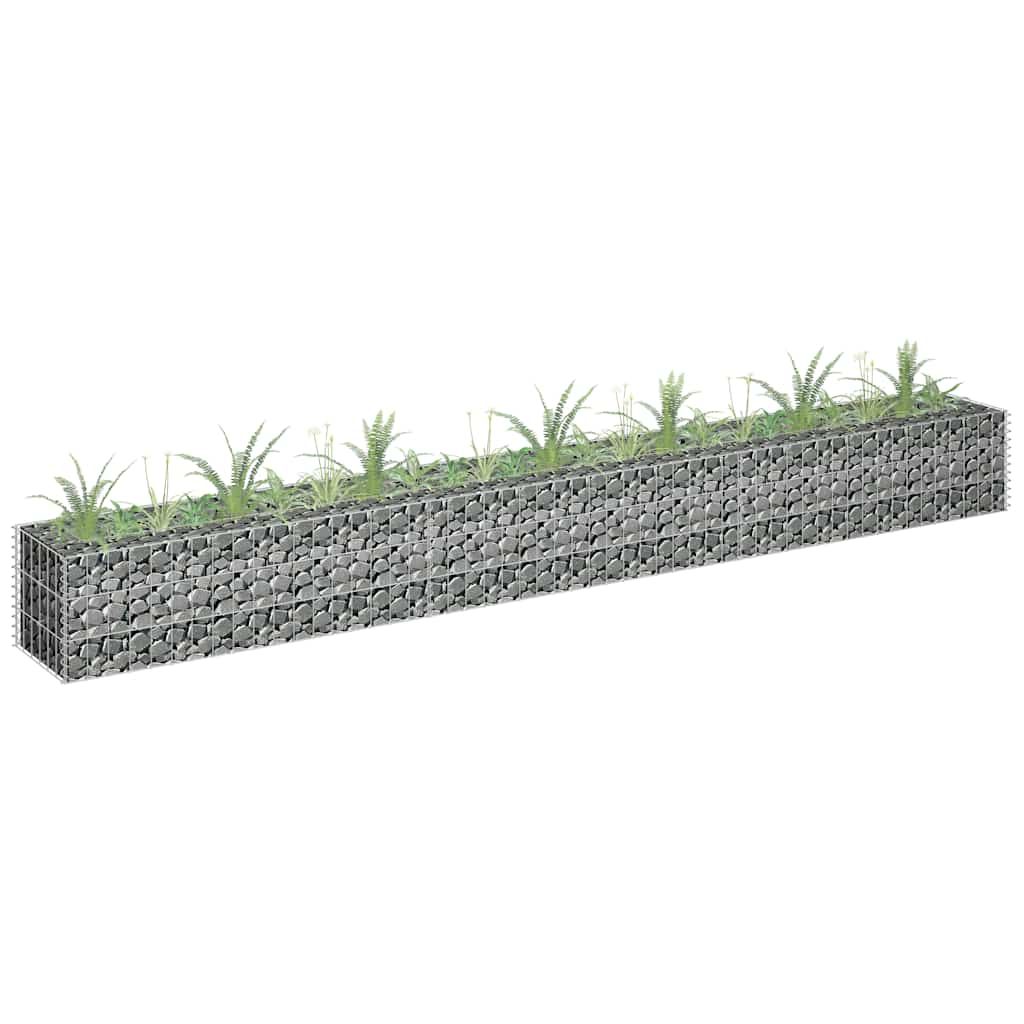 Gabbione Letto Rialzato in Acciaio Zincato 270x30x30 cm vidaXL