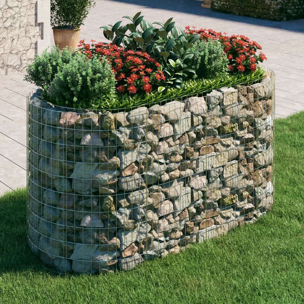 Gabbione con Letto Rialzato in Ferro Zincato 200x100x100 cm vidaXL