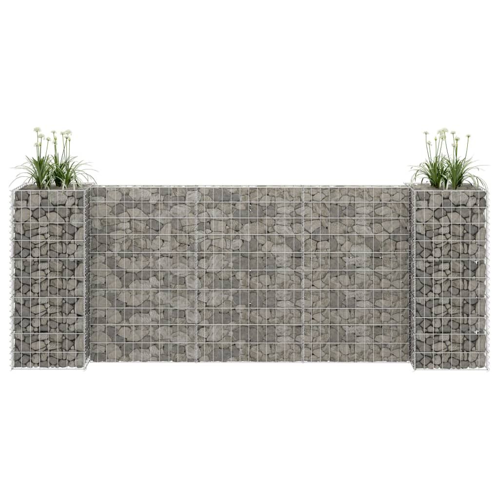 Gabbione Fioriera ad "H" in Filo di Acciaio 260x40x100 cm vidaXL