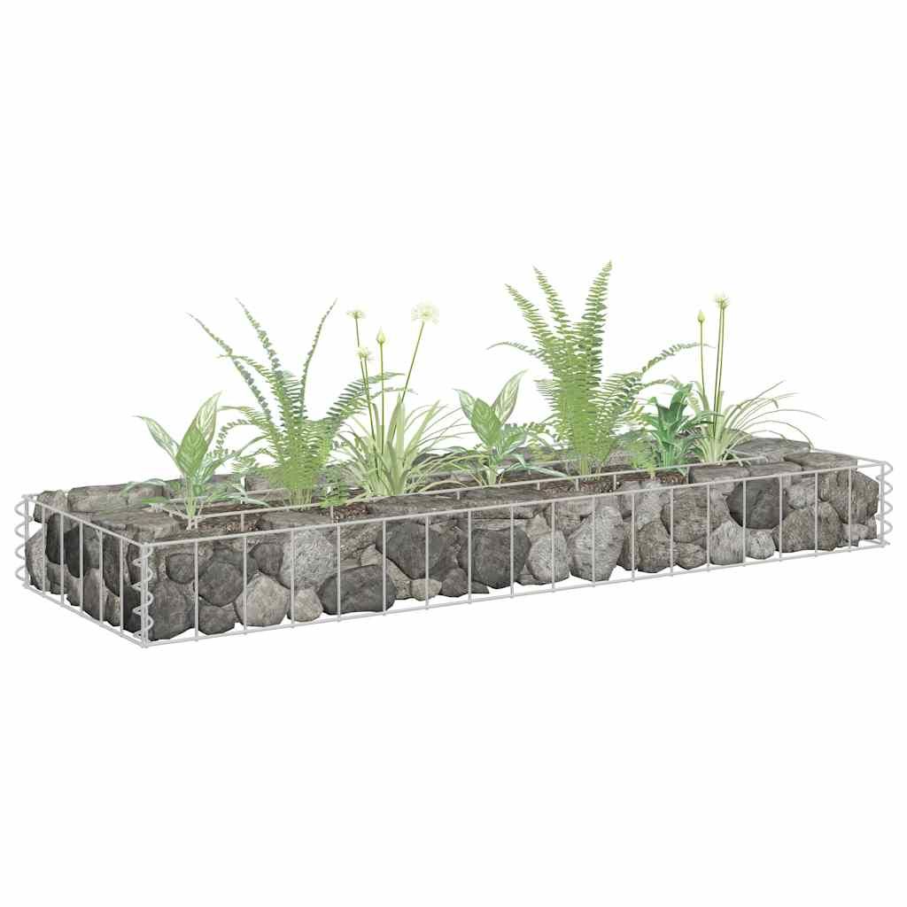 Gabbione Letto Rialzato in Acciaio Zincato 90x30x10 cm vidaXL