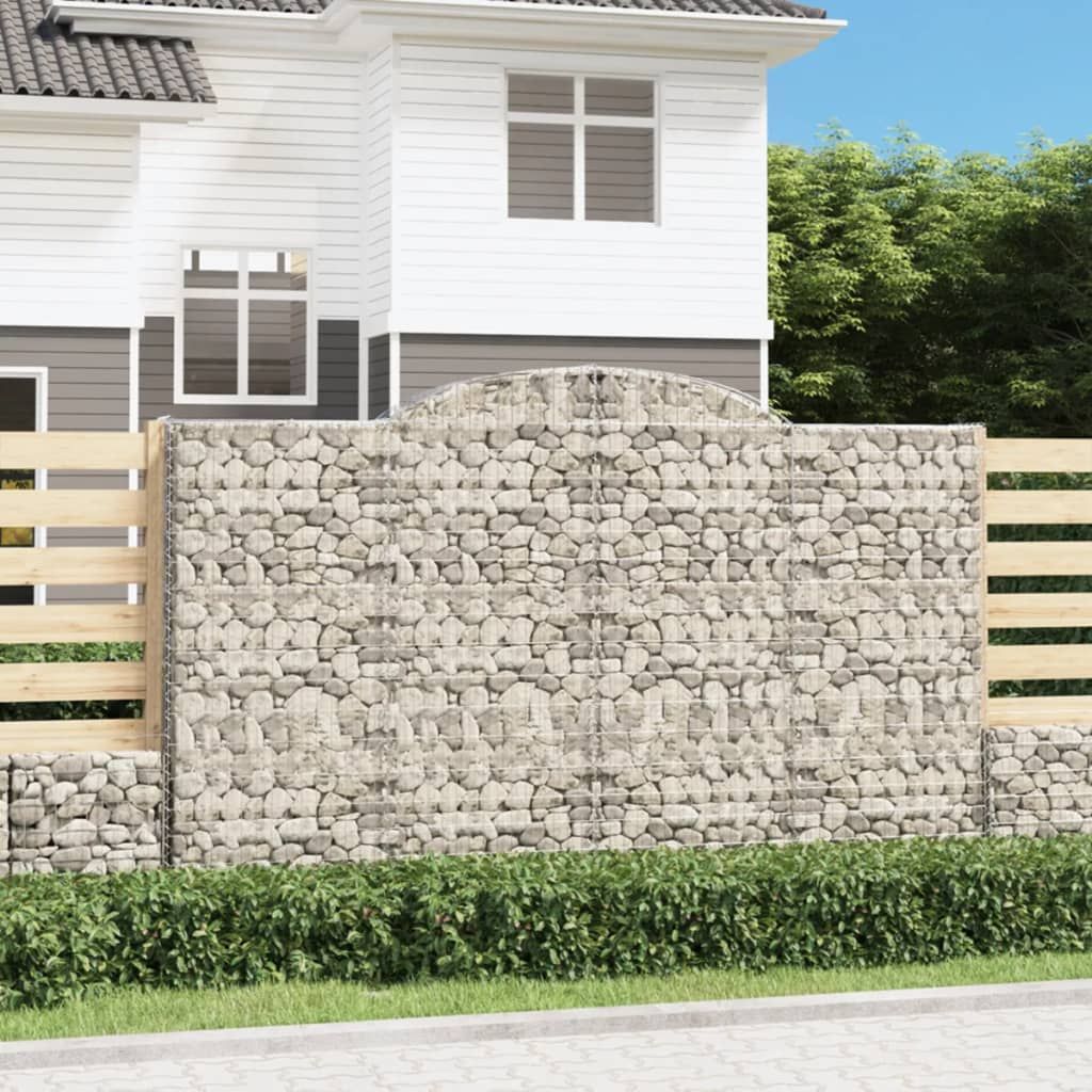 Cesto Gabbione ad Arco 300x50x180/200 cm Ferro Zincato vidaXL