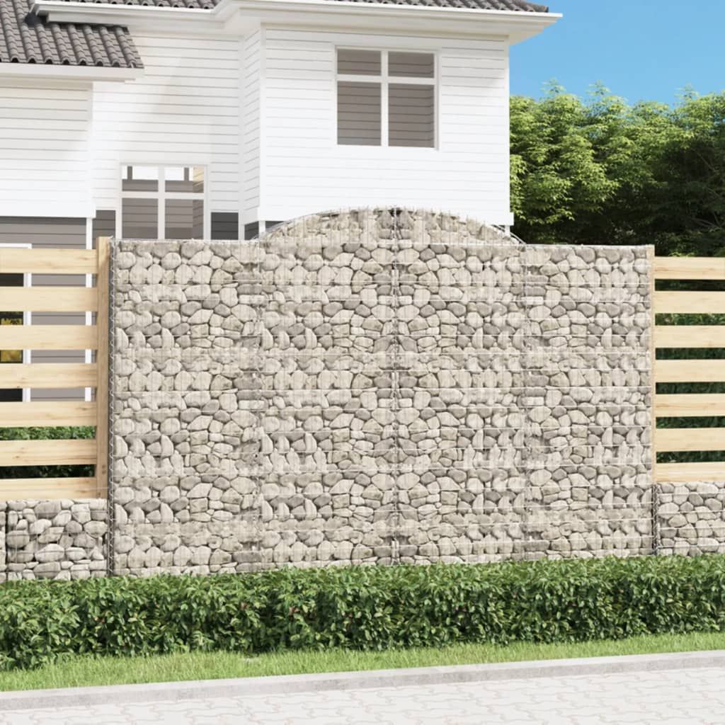 Cesto Gabbione ad Arco 300x30x200/220 cm Ferro Zincato vidaXL