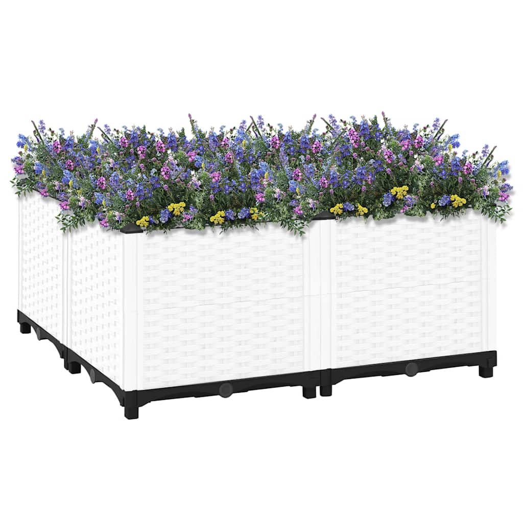 Fioriera Rialzata 80x80x38 cm in Polipropilene vidaXL