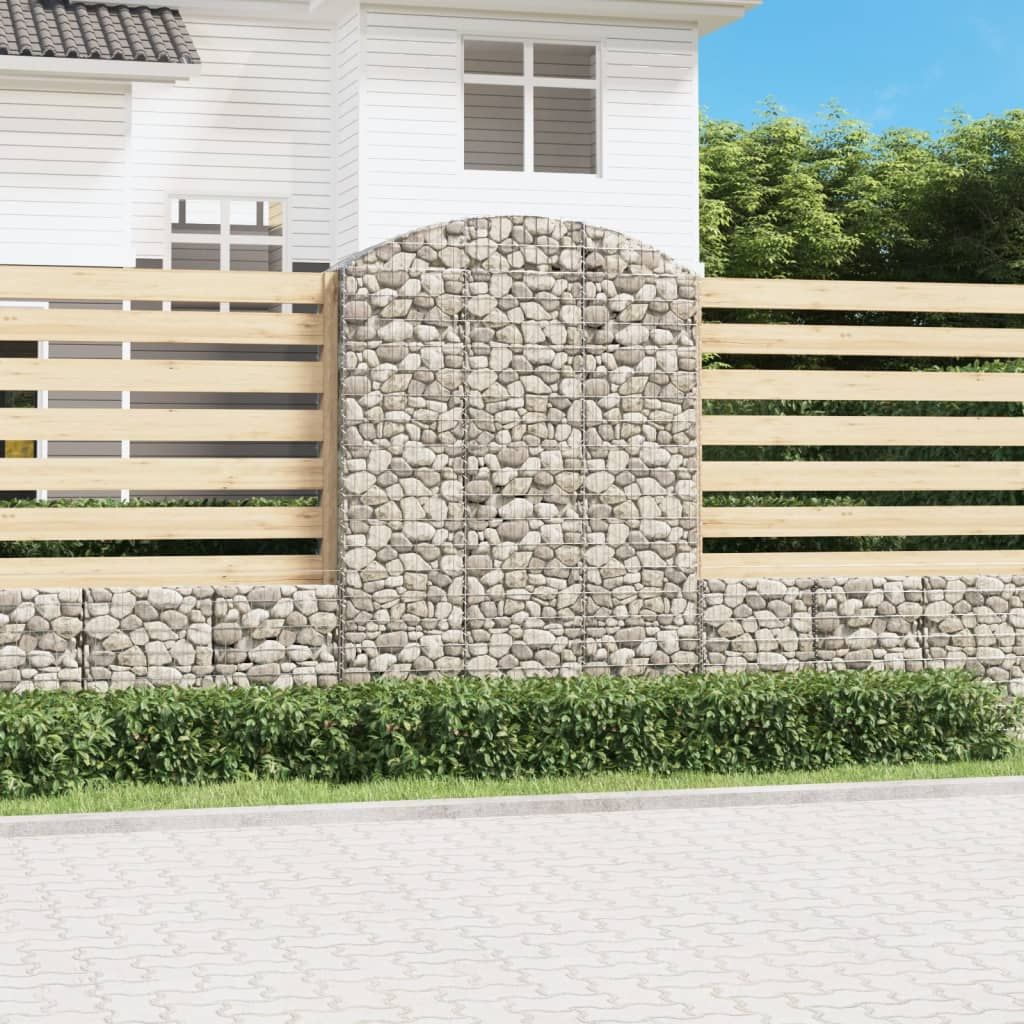 Cesto Gabbione ad Arco 150x50x200/220 cm Ferro Zincato vidaXL