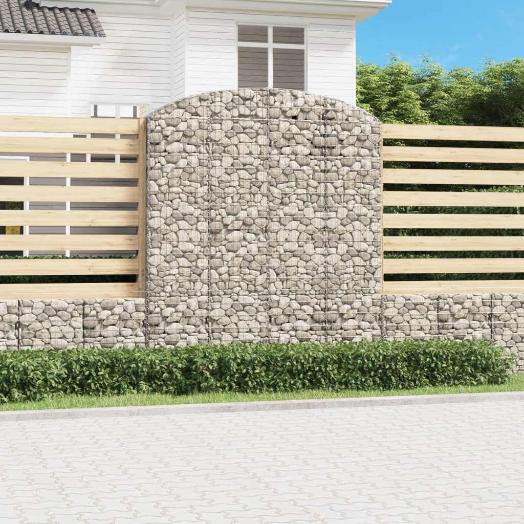 Cesto Gabbione ad Arco 200x50x220/240 cm Ferro Zincato vidaXL