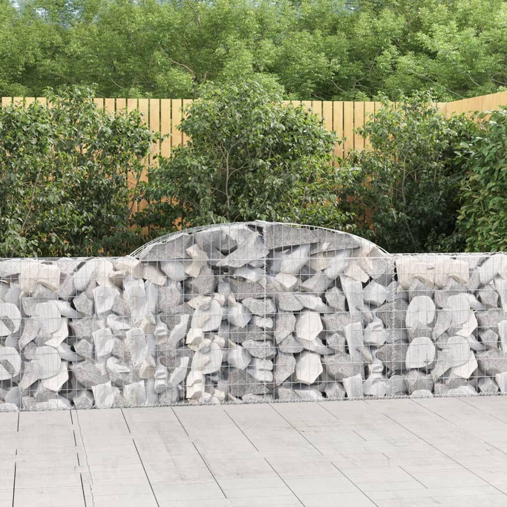 Cesto Gabbione ad Arco 300x30x80/100 cm Ferro Zincato vidaXL