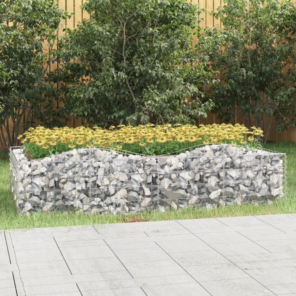 Gabbione ad Arco con Letto Rialzato 200x100x50 cm Ferro Zincato vidaXL