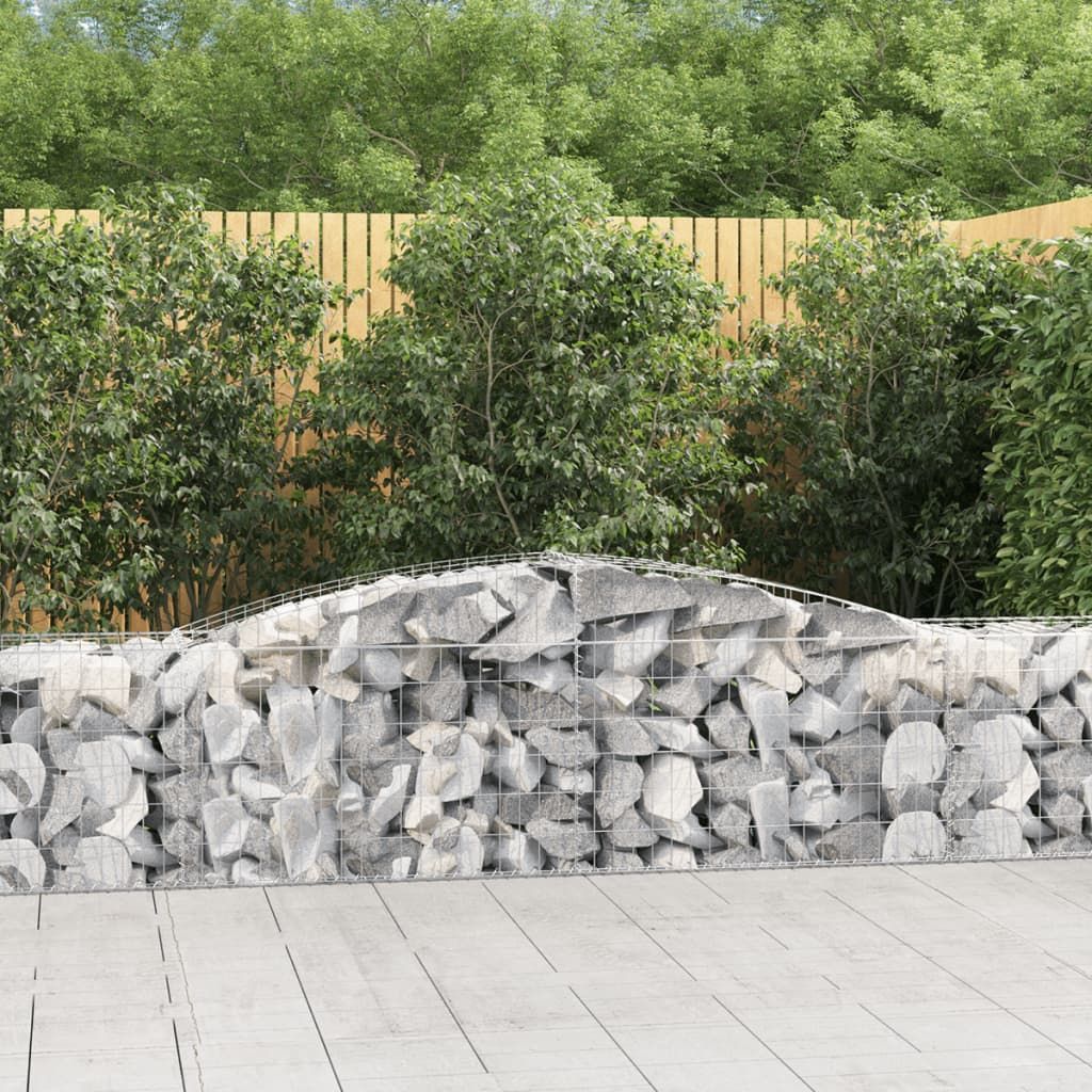 Cesto Gabbione ad Arco 400x50x60/80 cm Ferro Zincato vidaXL