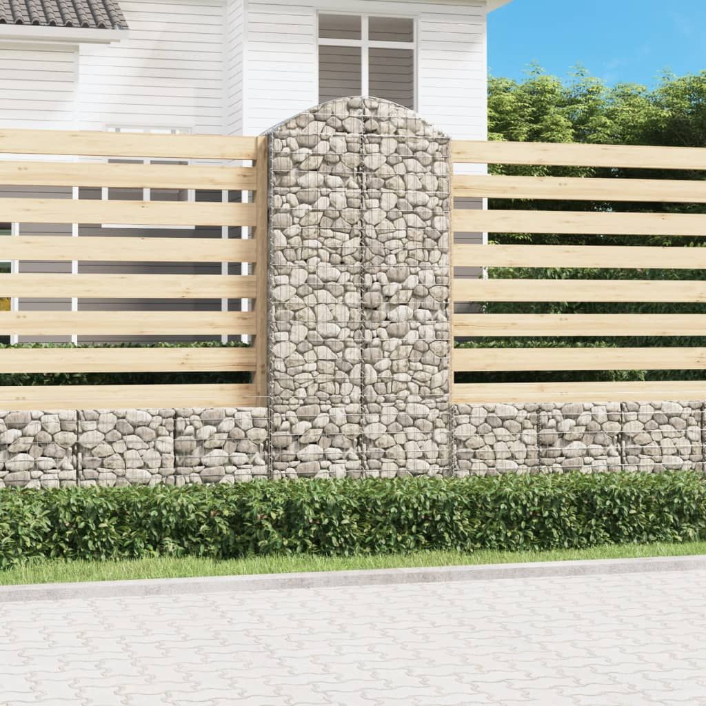 Cesto Gabbione ad Arco 100x50x220/240 cm Ferro Zincato vidaXL