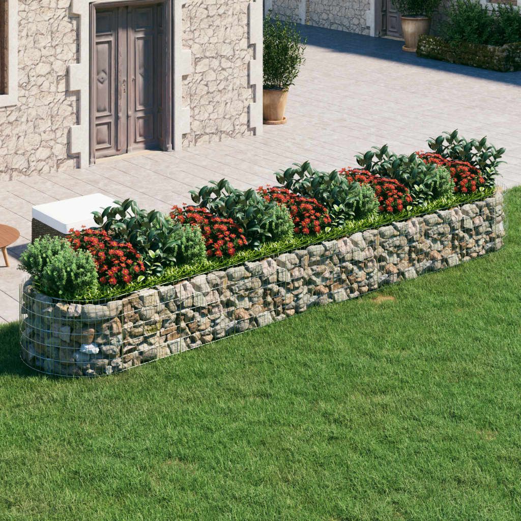 Gabbione con Letto Rialzato in Ferro Zincato 500x100x50 cm vidaXL