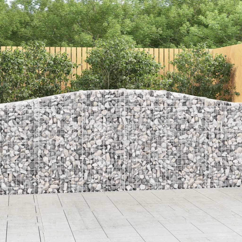Cesto Gabbione ad Arco 400x30x100/120 cm Ferro Zincato vidaXL