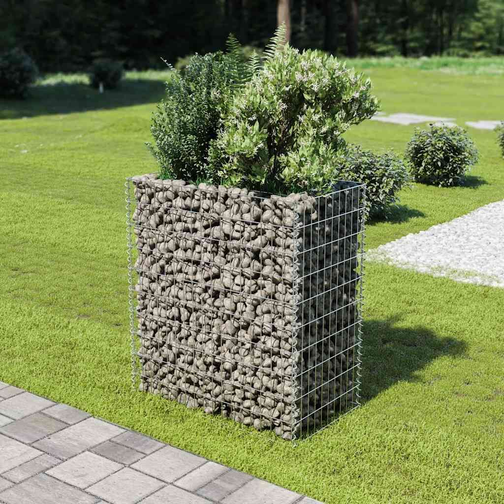 Gabbione Letto Rialzato in Acciaio Zincato 90x50x100 cm vidaXL