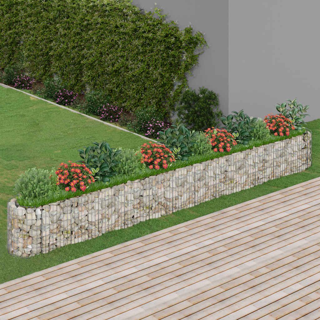 Gabbione con Letto Rialzato in Acciaio Zincato 470x50x50 cm vidaXL