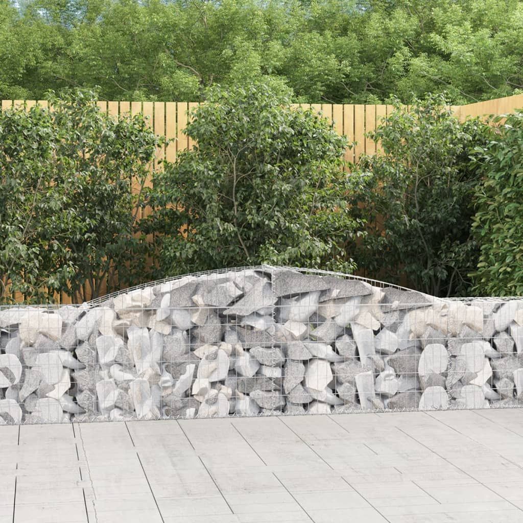 Cesto Gabbione ad Arco 400x30x60/80 cm Ferro Zincato vidaXL