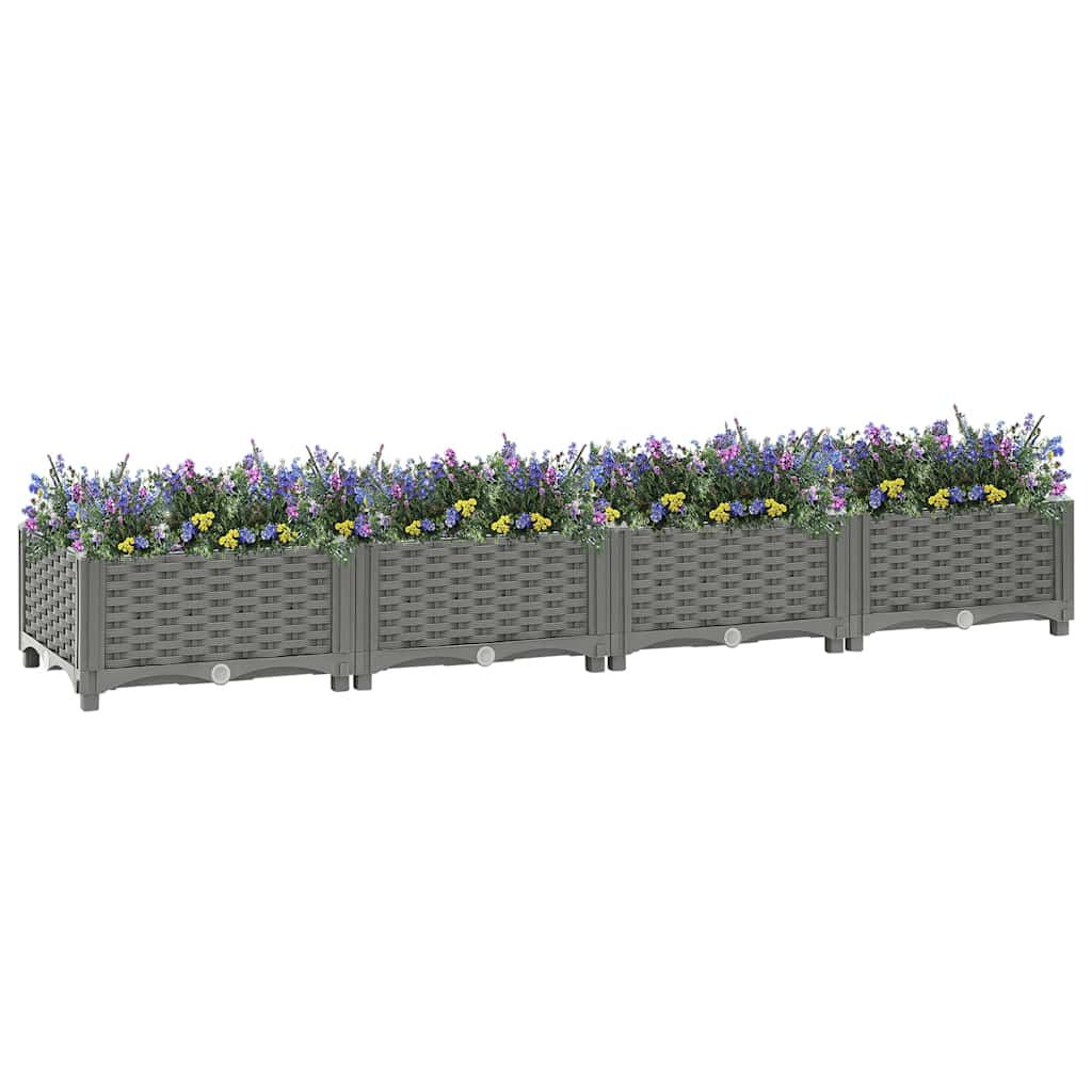 Fioriera Rialzata 160x40x23 cm in Polipropilene vidaXL