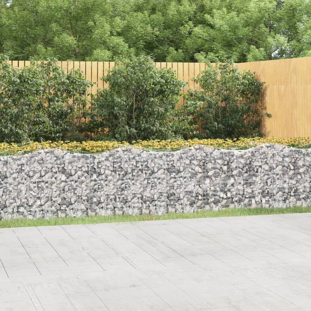 Gabbione ad Arco con Letto Rialzato 800x50x100 cm Ferro Zincato vidaXL