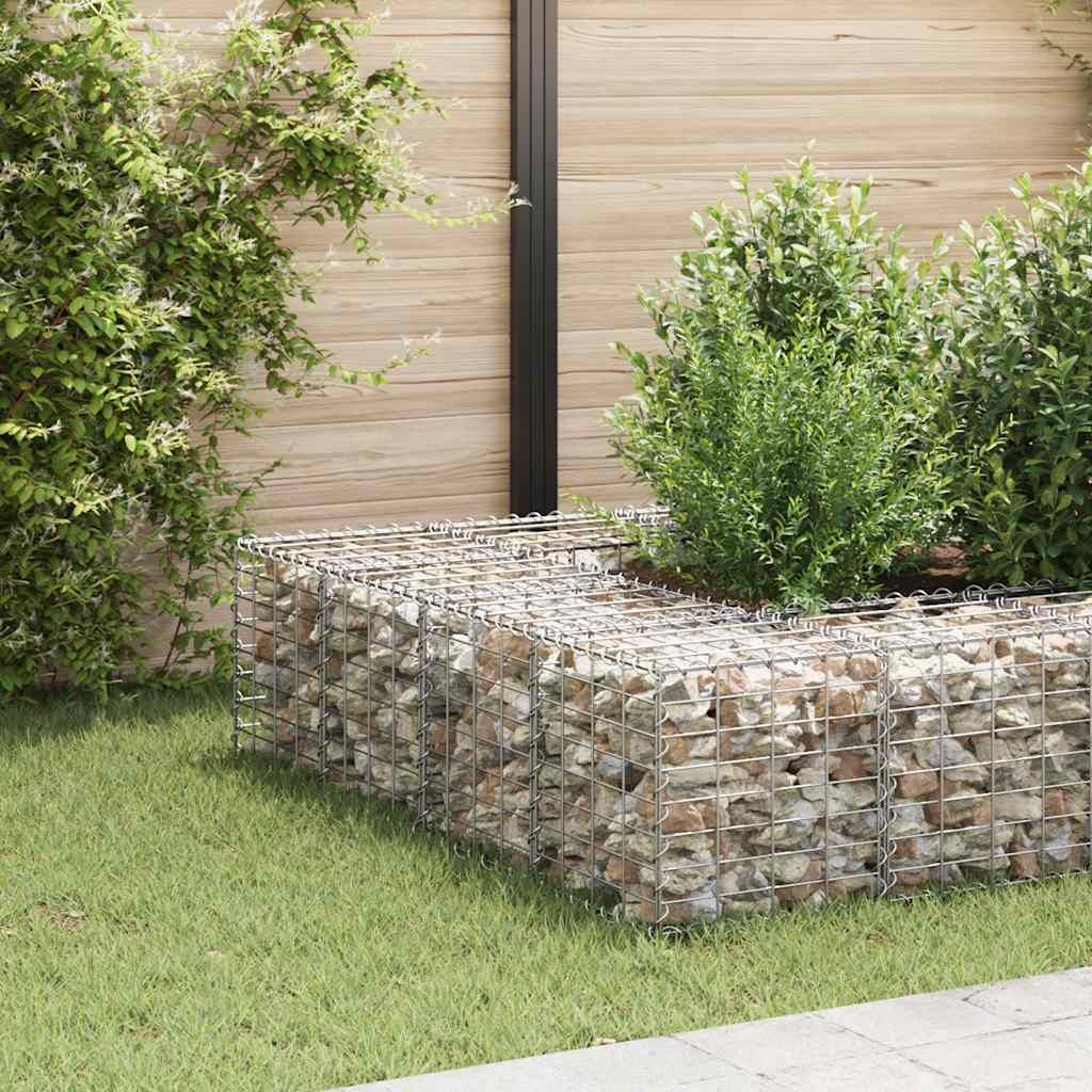 Gabbione Letto Rialzato a Cubo in Filo di Acciaio 40x40x40 cm vidaXL