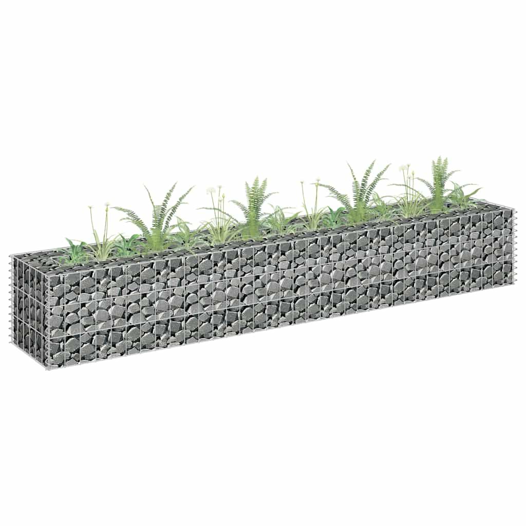 Gabbione Letto Rialzato in Acciaio Zincato 180x30x30 cm vidaXL