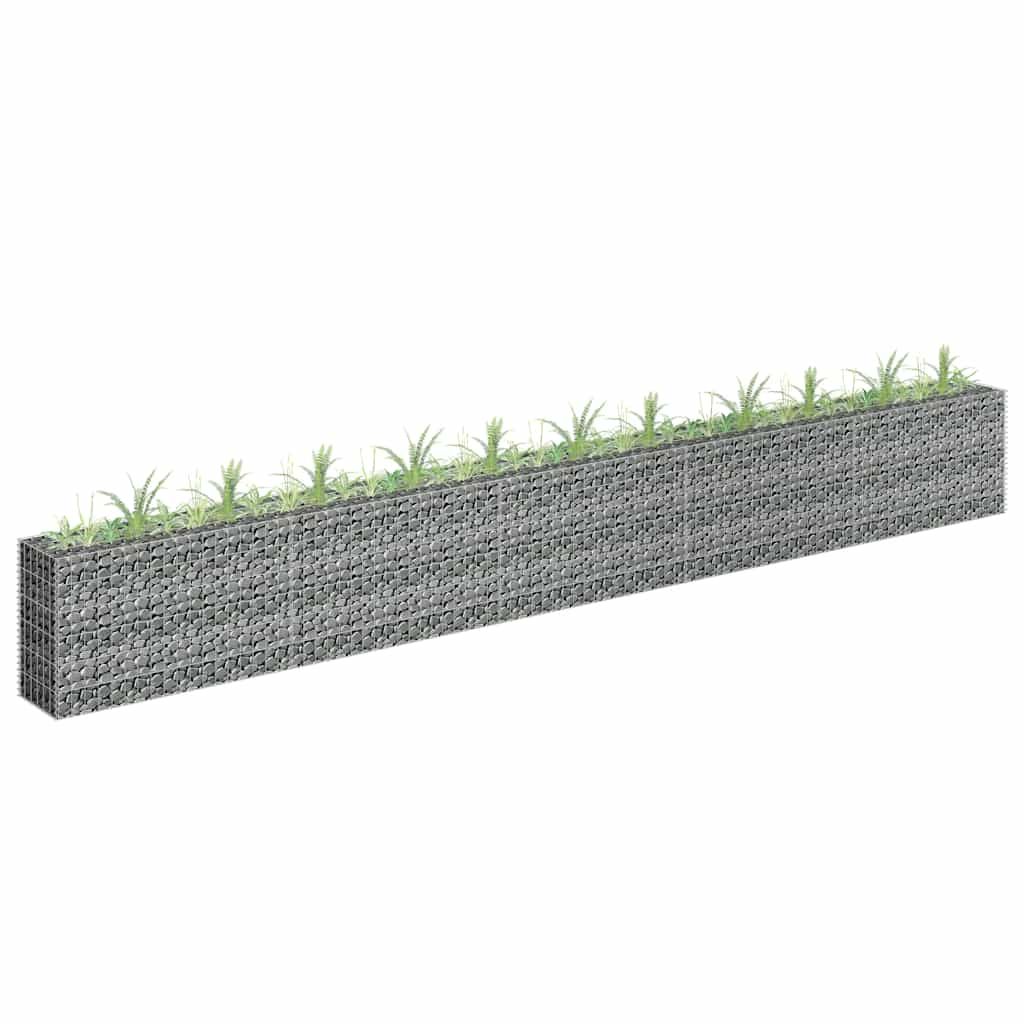 Gabbione Letto Rialzato in Acciaio Zincato 450x30x60 cm vidaXL