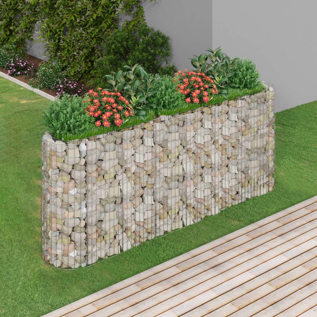 Gabbione con Letto Rialzato in Acciaio Zincato 260x50x100 cm vidaXL