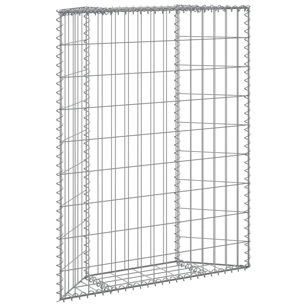 Gabbione Letto Rialzato Trapezio Acciaio Zincato 80x20x100 cm vidaXL