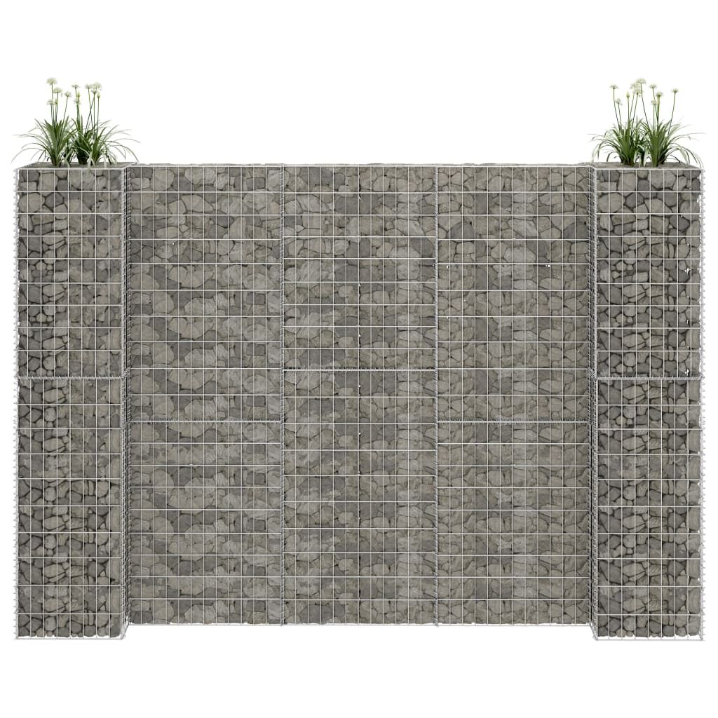 Gabbione Fioriera ad "H" in Filo di Acciaio 260x40x200 cm vidaXL