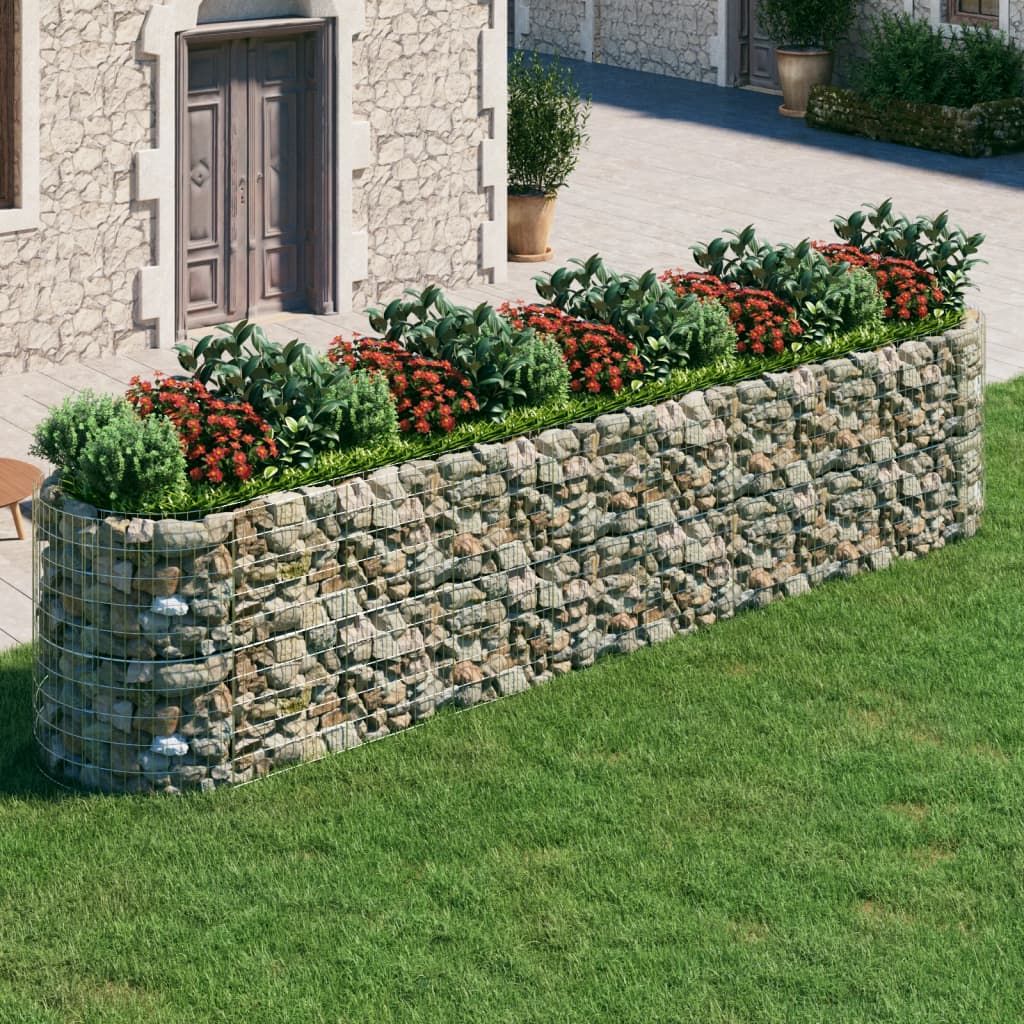 Gabbione con Letto Rialzato in Ferro Zincato 500x100x100 cm vidaXL