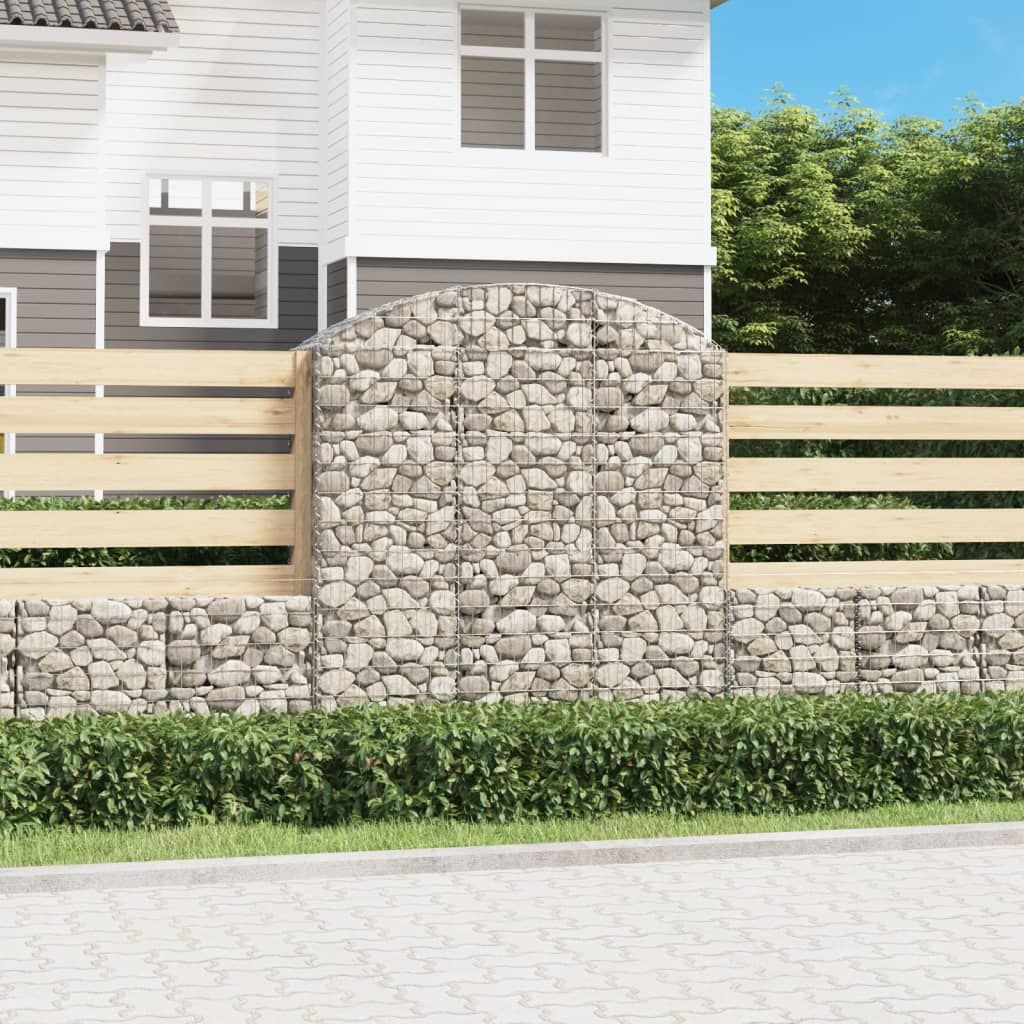 Cesto Gabbione ad Arco 150x50x160/180 cm in Ferro Zincato vidaXL