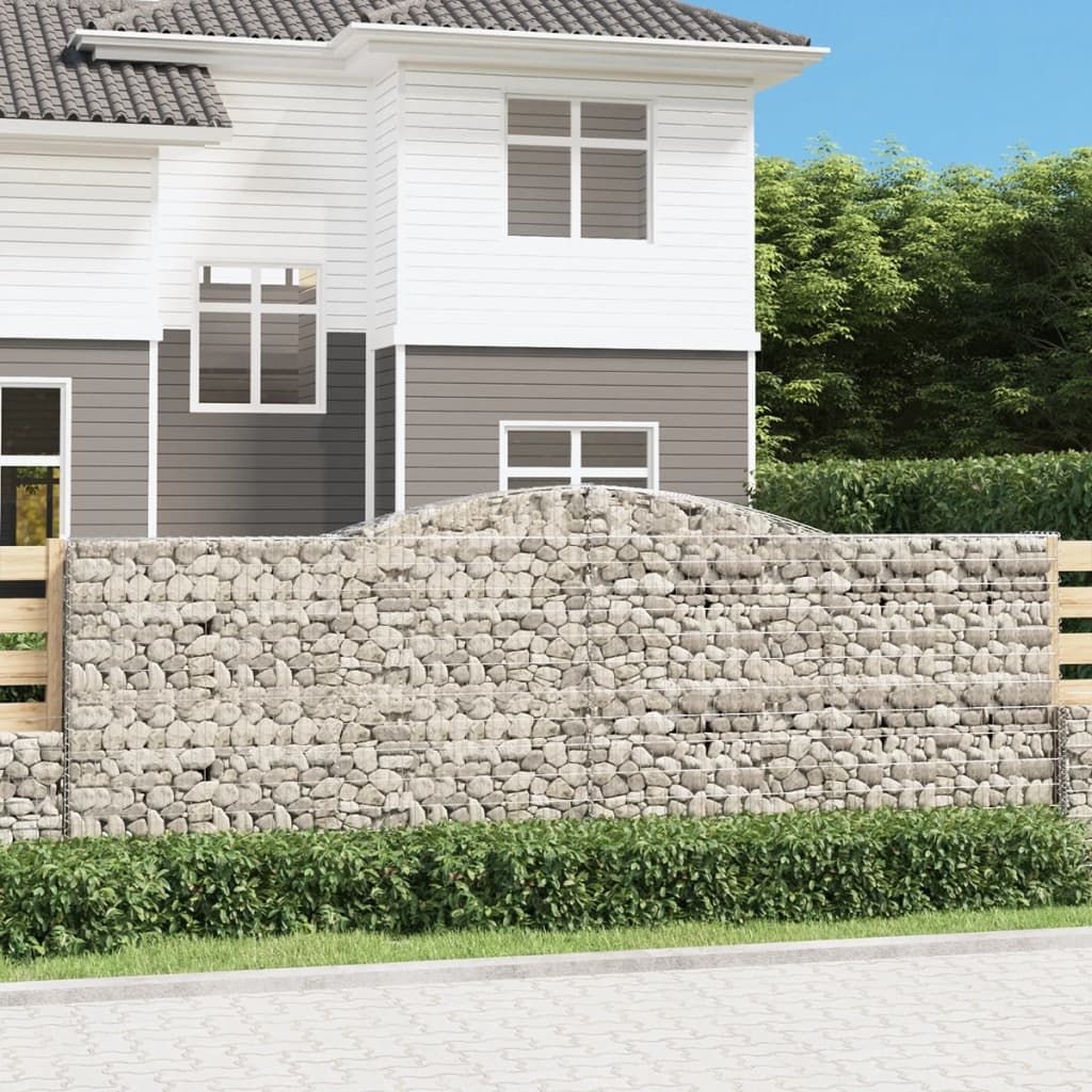 Cesto Gabbione ad Arco 400x50x140/160 cm Ferro Zincato vidaXL