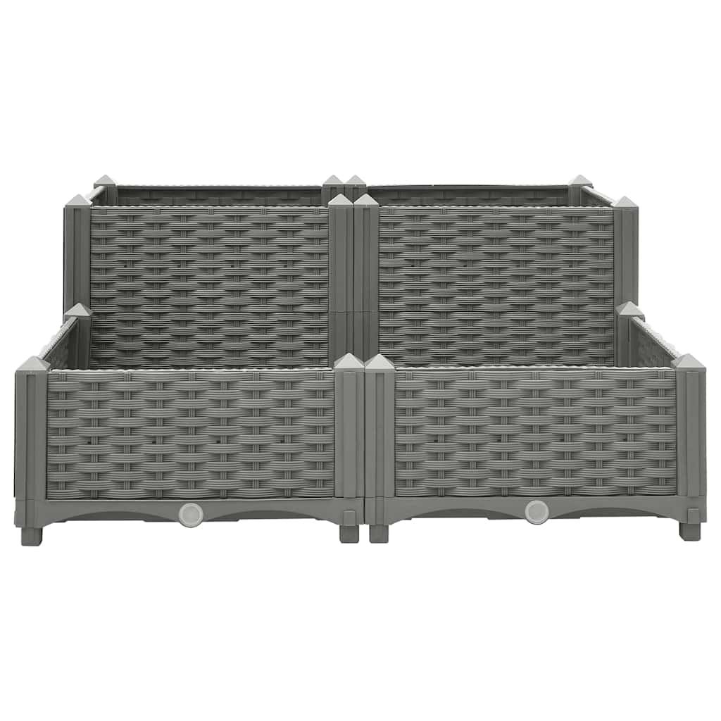 Fioriera Rialzata 80x80x38 cm in Polipropilene vidaXL