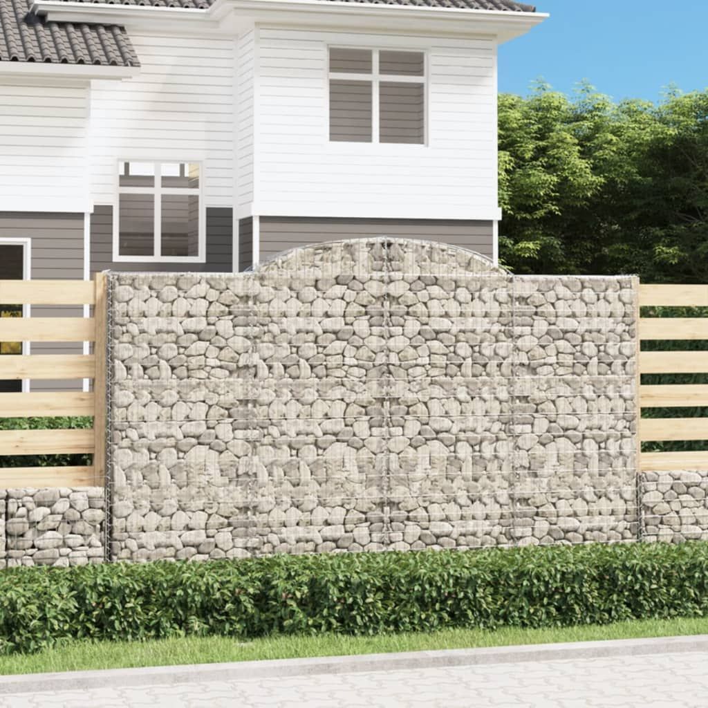 Cesto Gabbione ad Arco 300x30x180/200 cm Ferro Zincato vidaXL