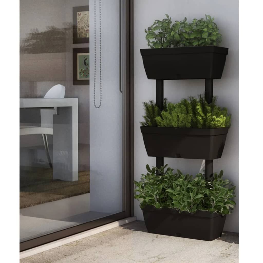 Fioriere da Giardino 6 pz 100 cm Antracite vidaXL