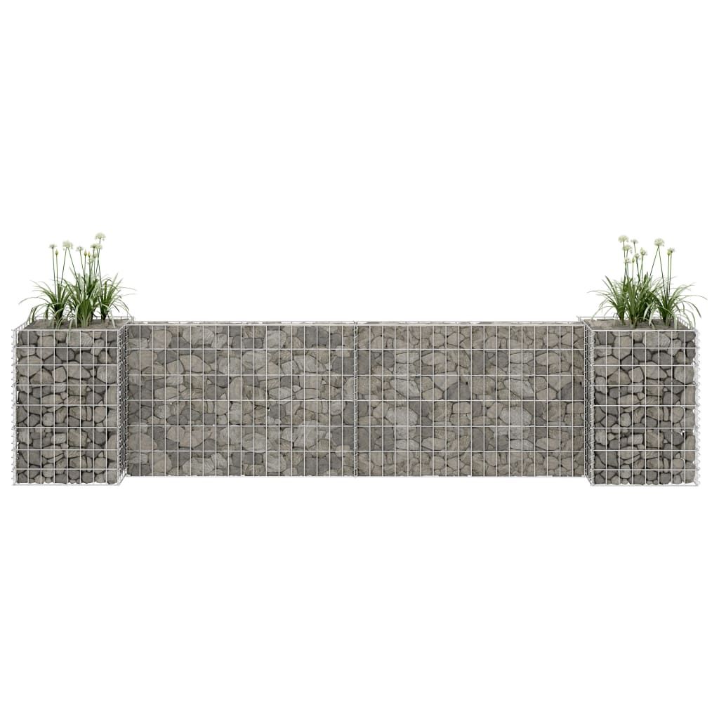 Gabbione Fioriera ad "H" in Filo di Acciaio 260x40x60 cm vidaXL