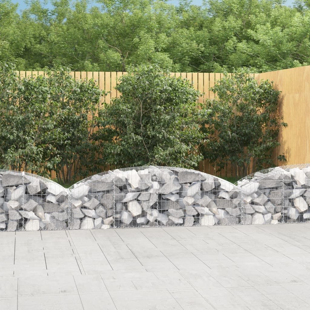 Cesto Gabbione ad Arco 200x50x40/60 cm Ferro Zincato vidaXL