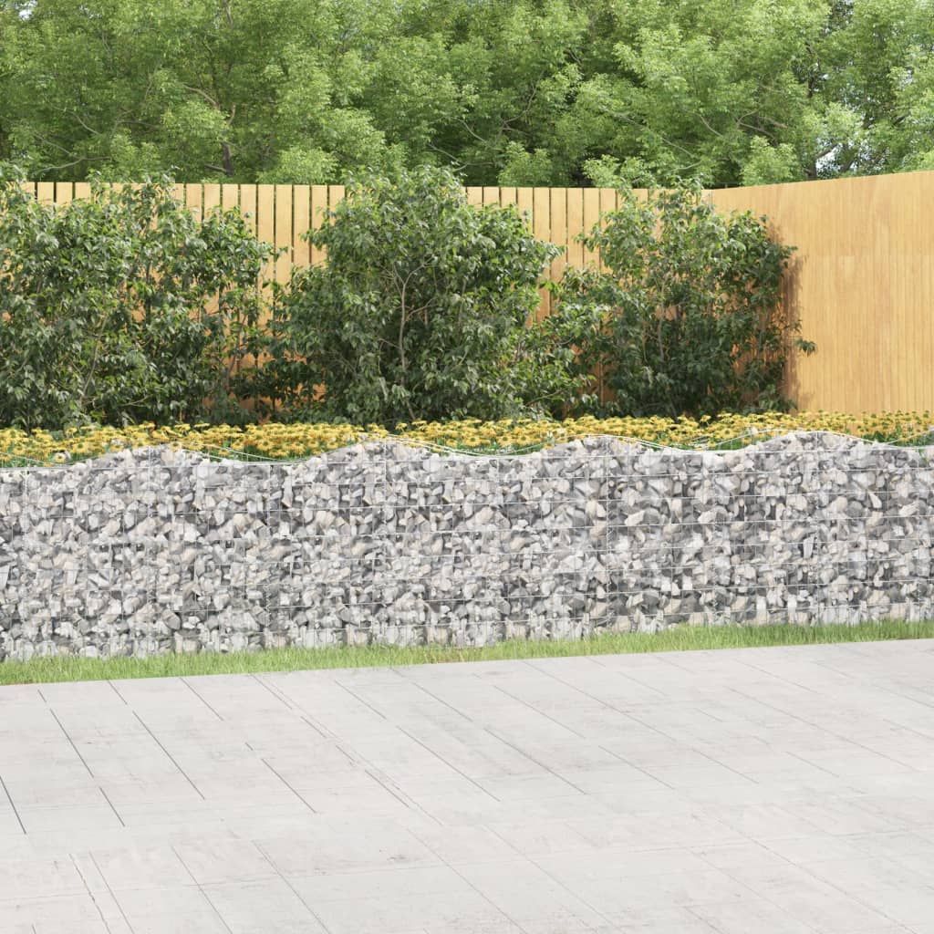 Gabbione ad Arco con Letto Rialzato 600x100x100cm Ferro Zincato vidaXL