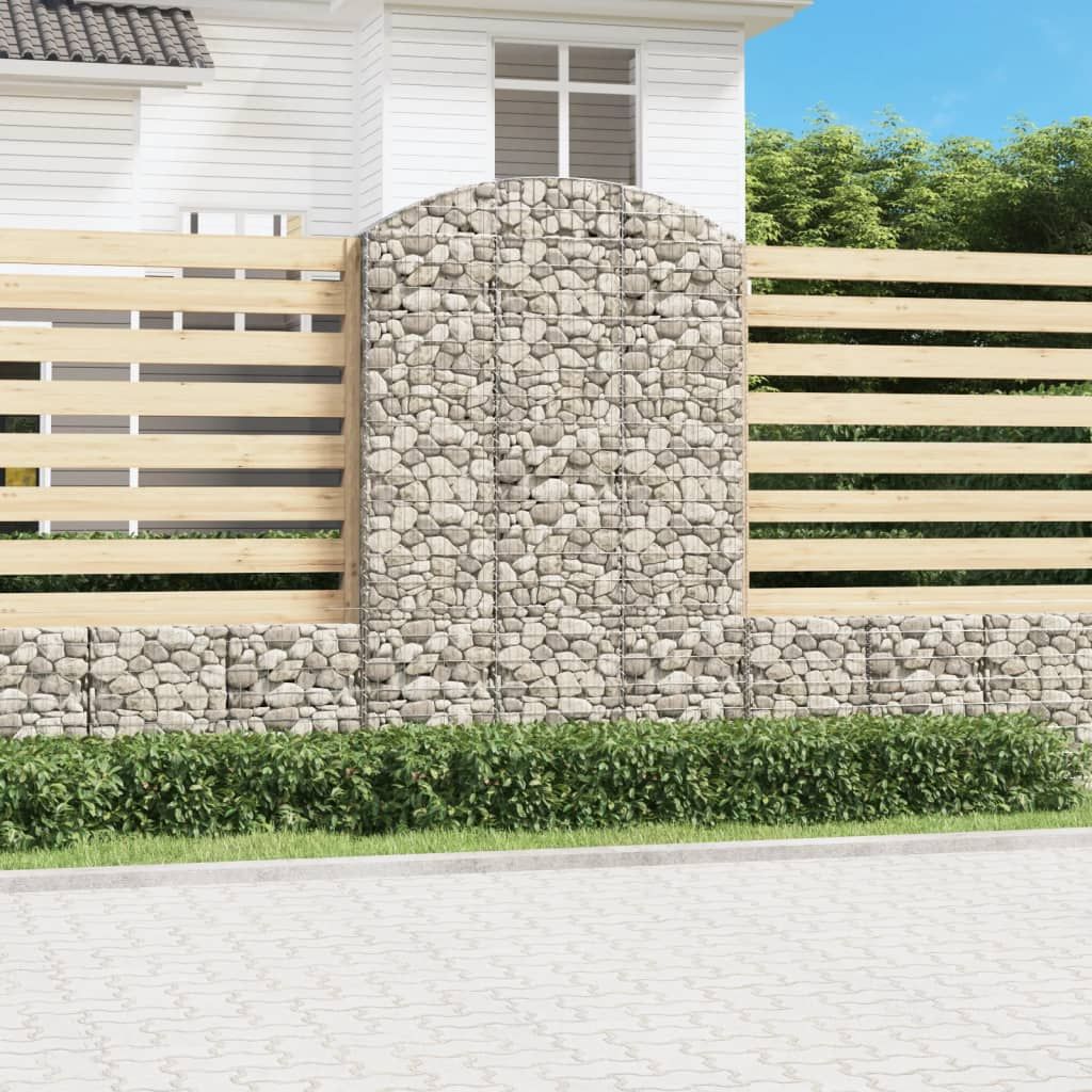 Cesto Gabbione ad Arco 150x30x220/240 cm Ferro Zincato vidaXL