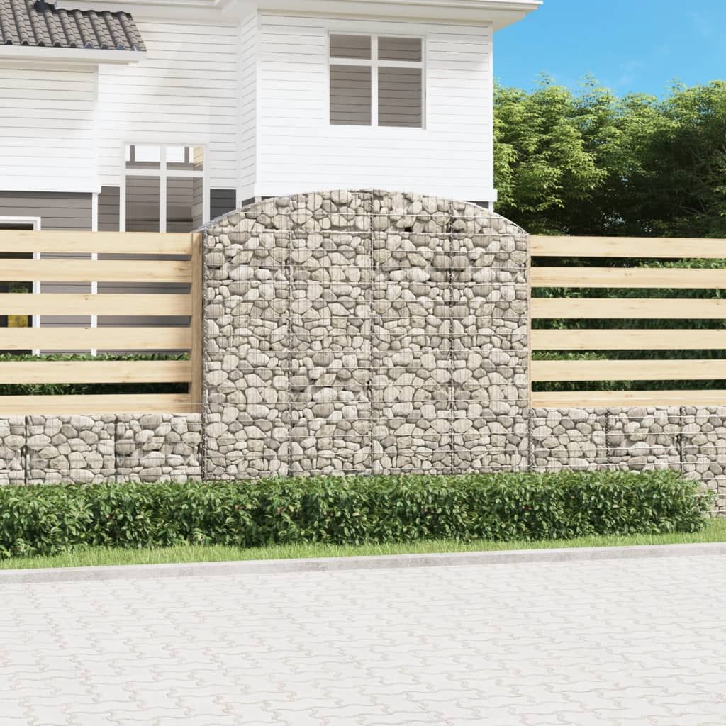 Cesto Gabbione ad Arco 200x50x180/200 cm Ferro Zincato vidaXL