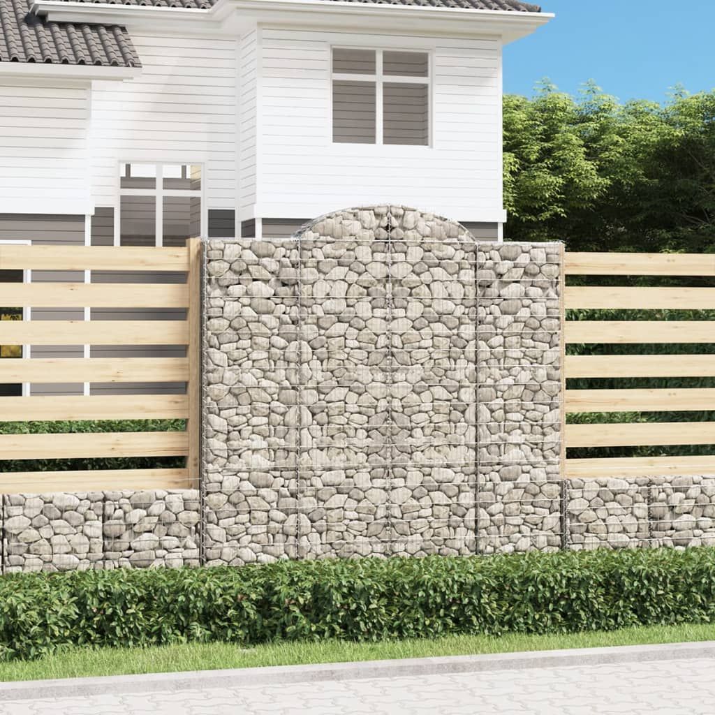 Cesto Gabbione ad Arco 200x50x200/220 cm Ferro Zincato vidaXL