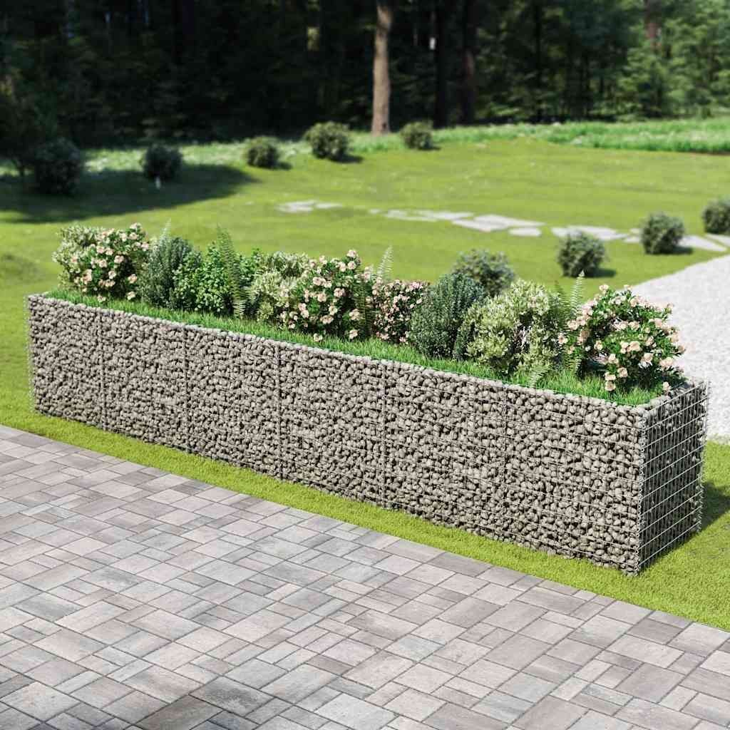 Gabbione Letto Rialzato in Acciaio Zincato 540x90x100 cm vidaXL