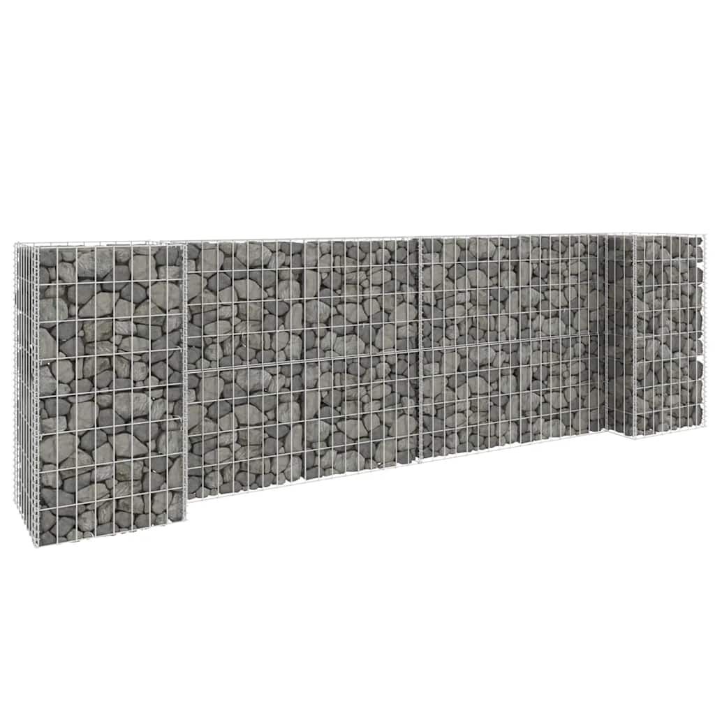 Gabbione Fioriera ad "H" in Filo di Acciaio 260x40x80 cm vidaXL