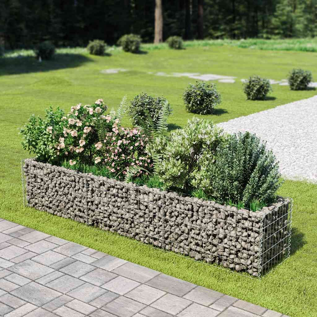 Gabbione Letto Rialzato in Acciaio Zincato 270x50x50 cm vidaXL