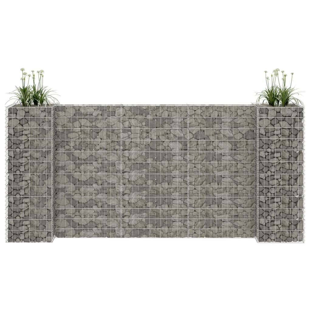 Gabbione Fioriera ad "H" in Filo di Acciaio 260x40x120 cm vidaXL