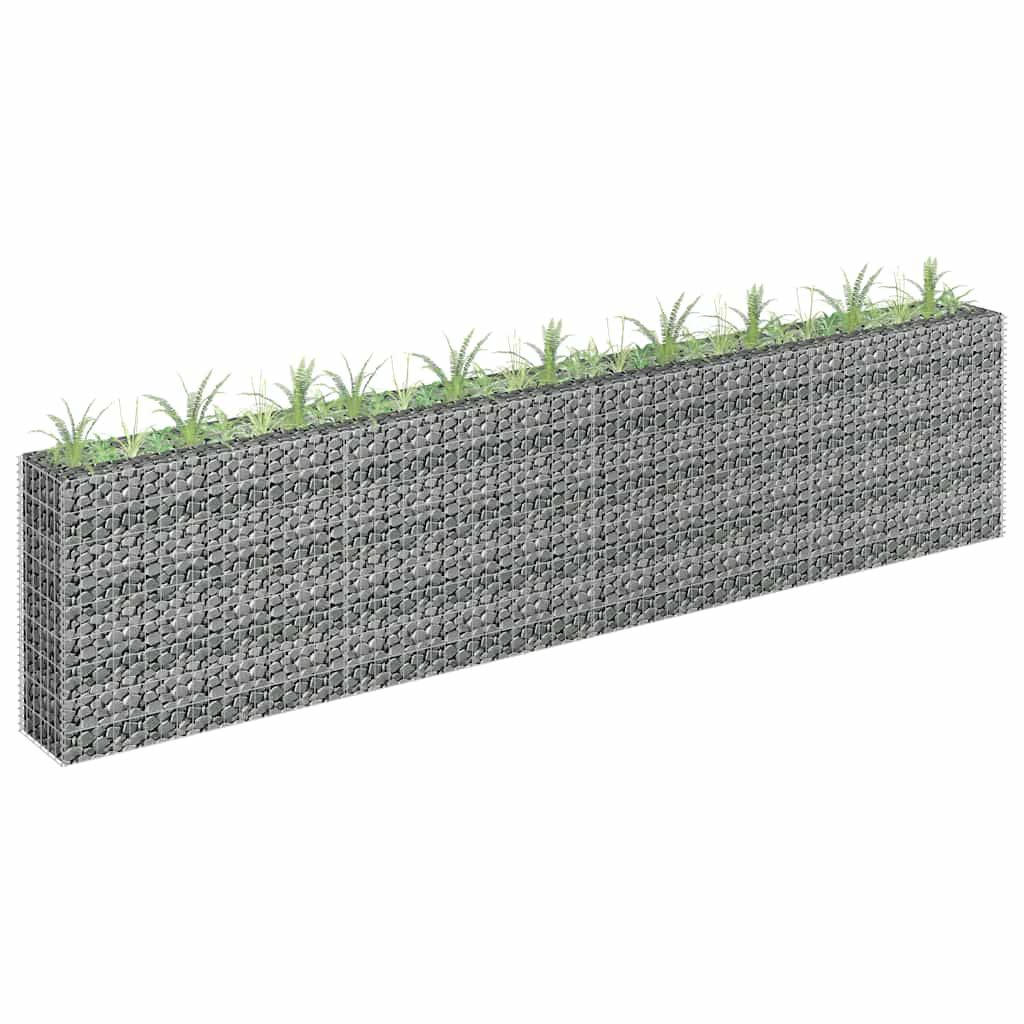 Gabbione Letto Rialzato in Acciaio Zincato 360x30x90 cm vidaXL