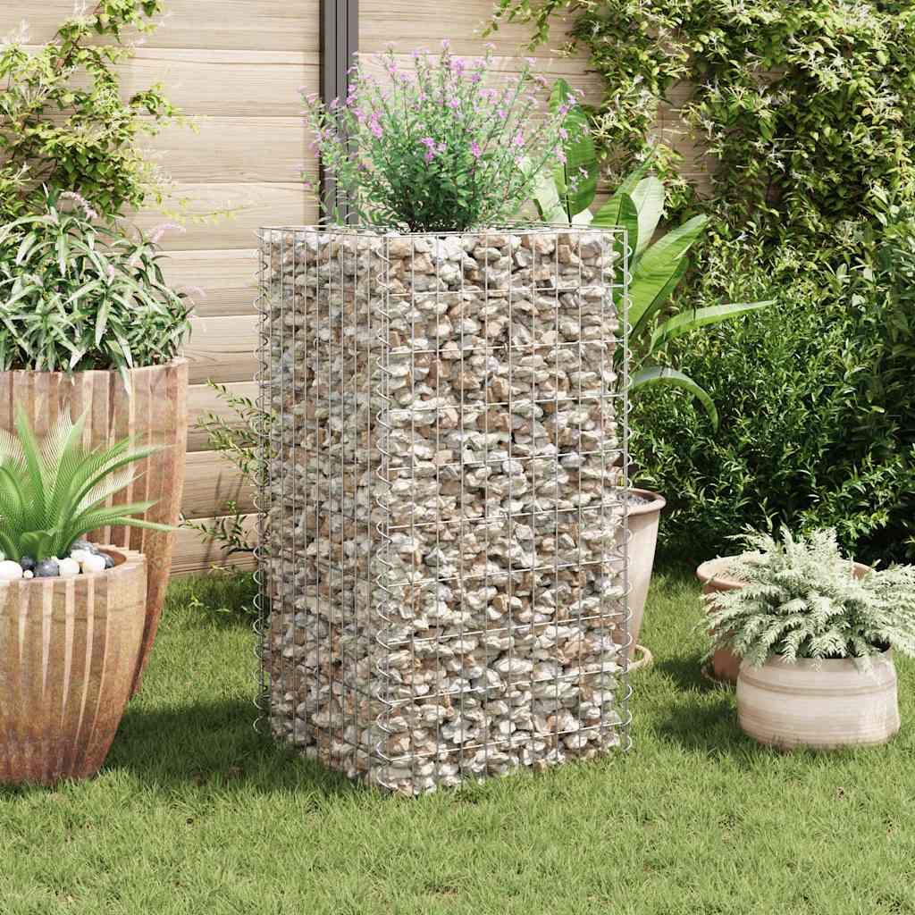 Gabbione Letto Rialzato da Giardino in Acciaio 50x50x100 cm vidaXL