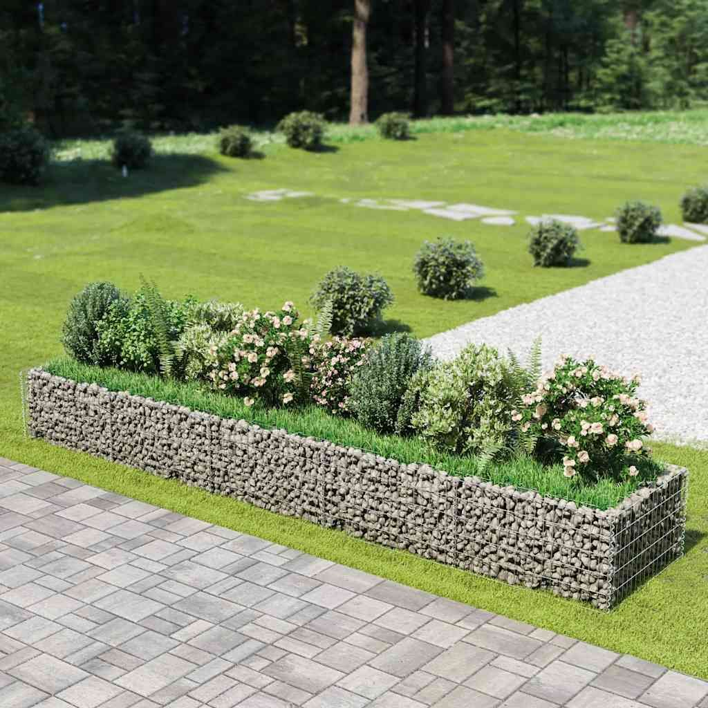 Gabbione Letto Rialzato in Acciaio Zincato 450x90x50 cm vidaXL