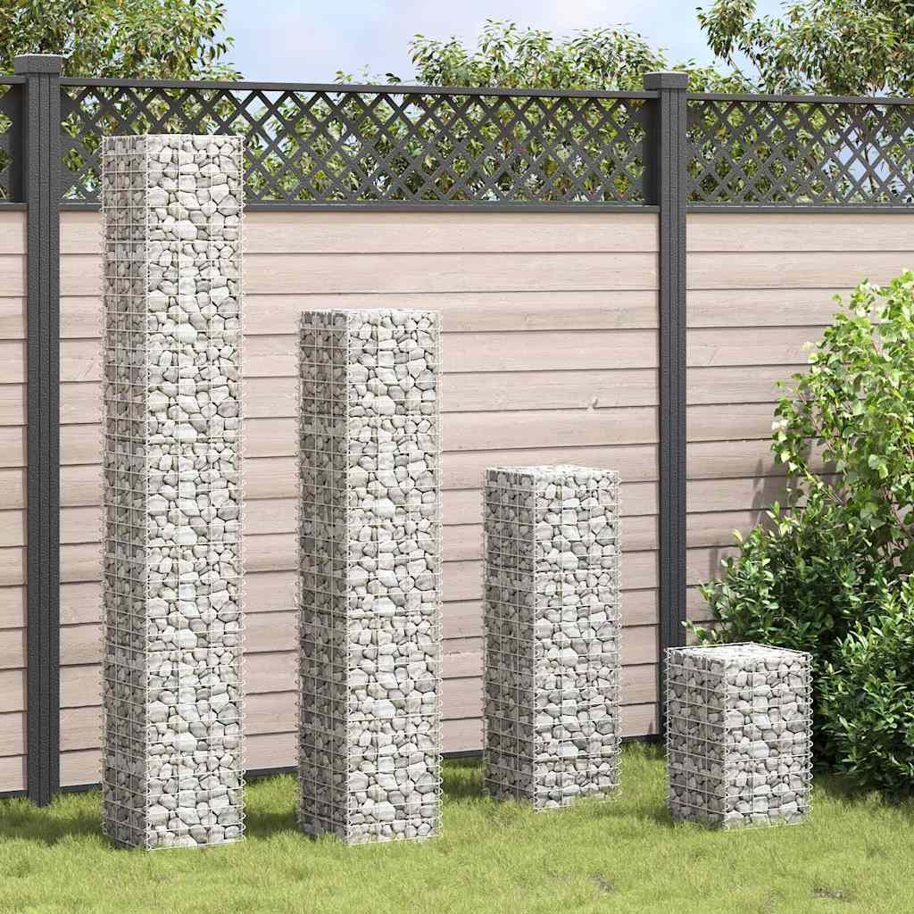 Fioriere Rialzate Gabbione 4 pz 30x30x50/100/150/200 cm Ferro vidaXL