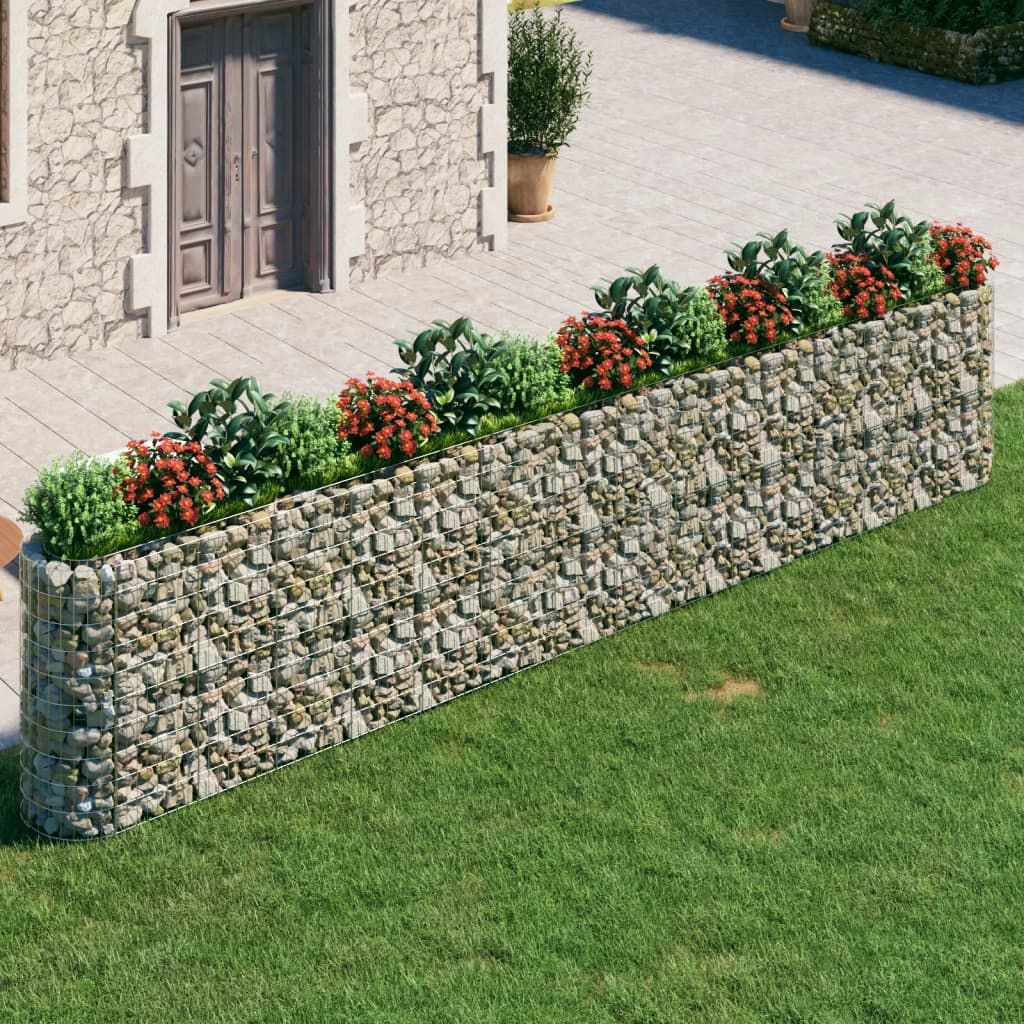 Gabbione con Letto Rialzato in Acciaio Zincato 540x50x100 cm vidaXL