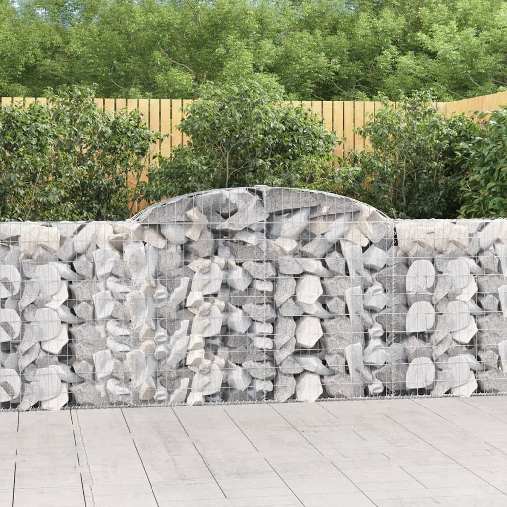 Cesto Gabbione ad Arco 300x30x100/120 cm Ferro Zincato vidaXL