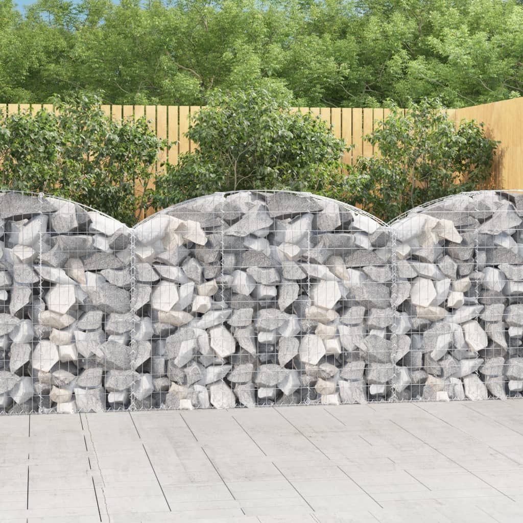 Cesto Gabbione ad Arco 150x30x100/120 cm Ferro Zincato vidaXL