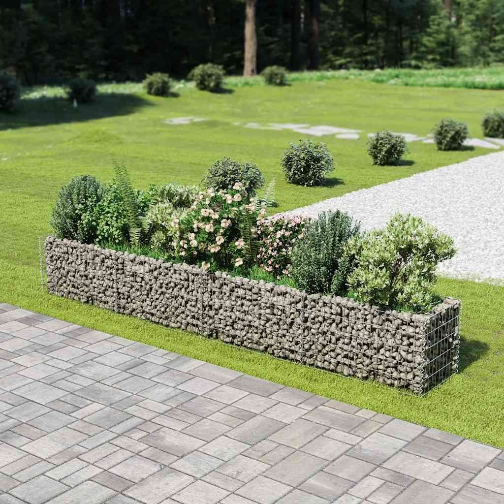 Gabbione Letto Rialzato in Acciaio Zincato 360x50x50 cm vidaXL